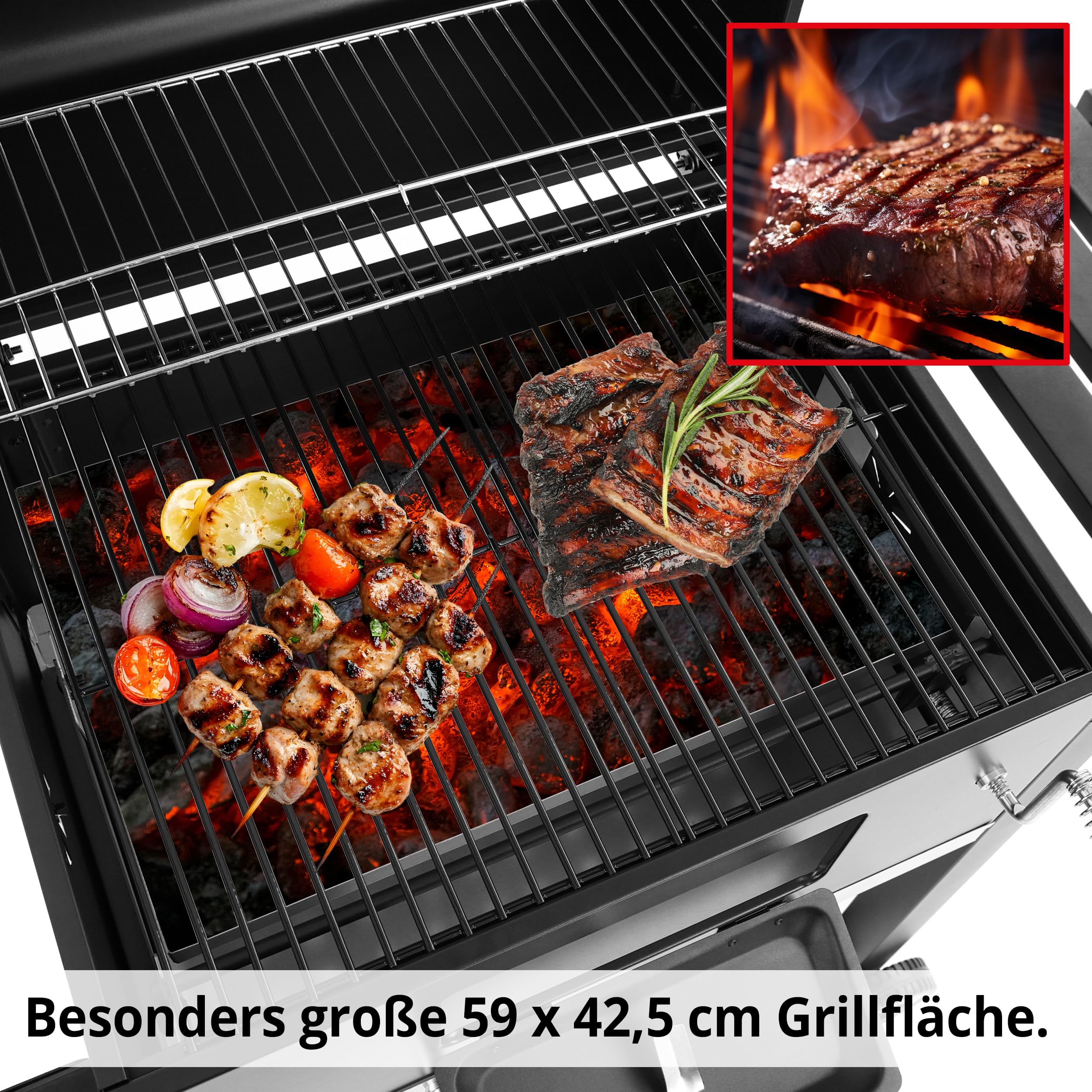 hecht-holzkohlegrill-xxl-grillwagen-mit-deckel-59-cm image 2