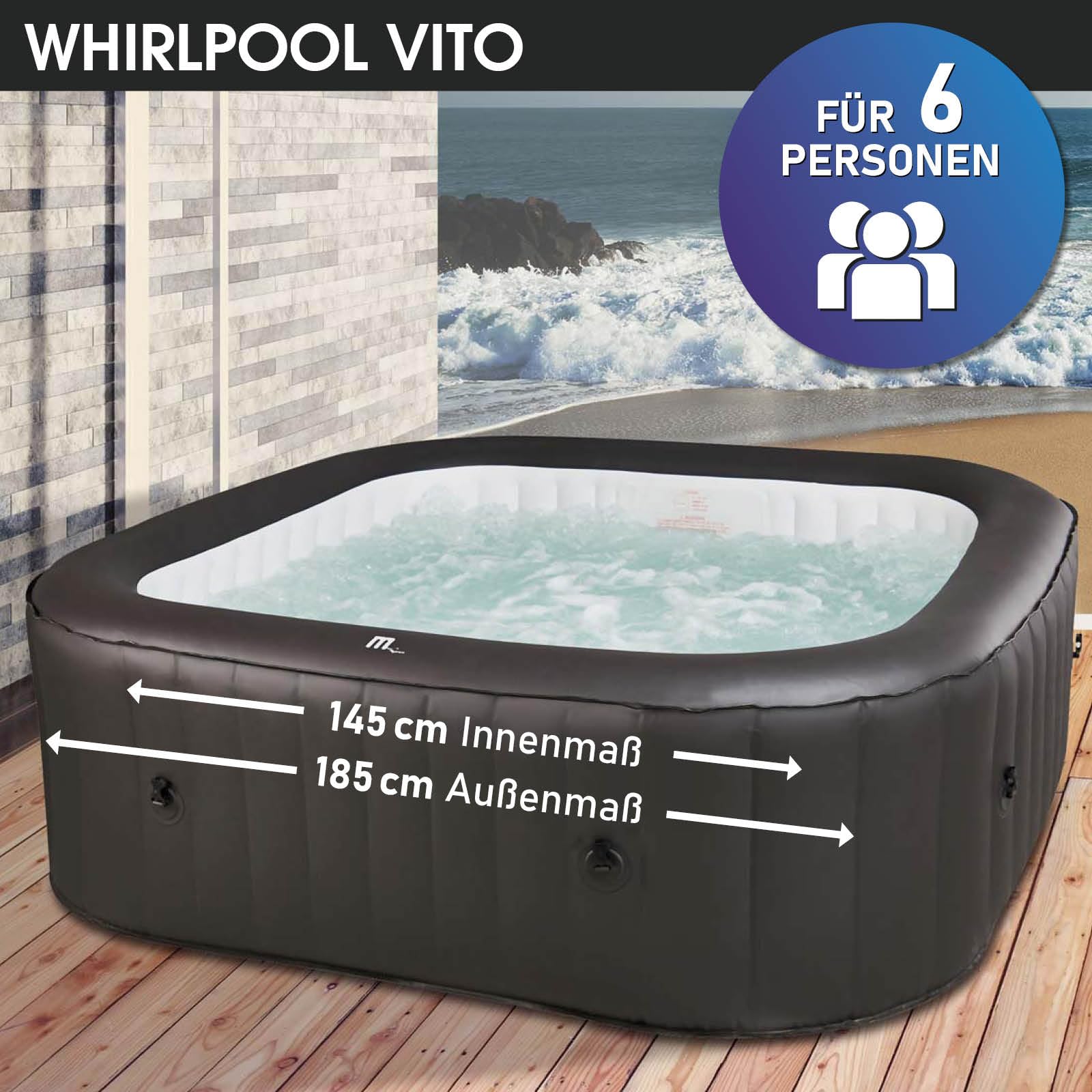 brast-vito-whirlpool-6-pers-185x185x68cm-mit-uvc image 2