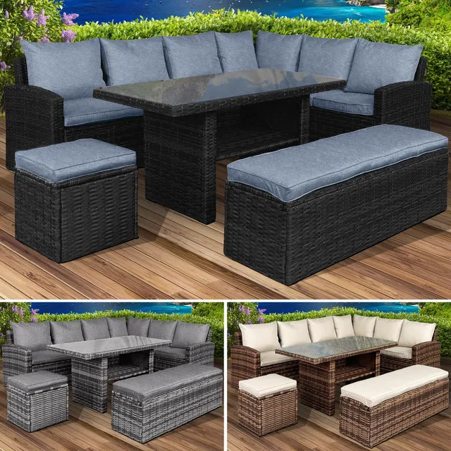 brast-eco-loungem-bel-set-polyrattan-schwarz-blau-8-pers image 1