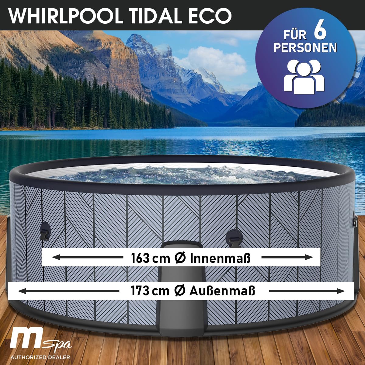 brast-tidal-f-td066we-whirlpool-6-personen-173-cm-winterfest image 2