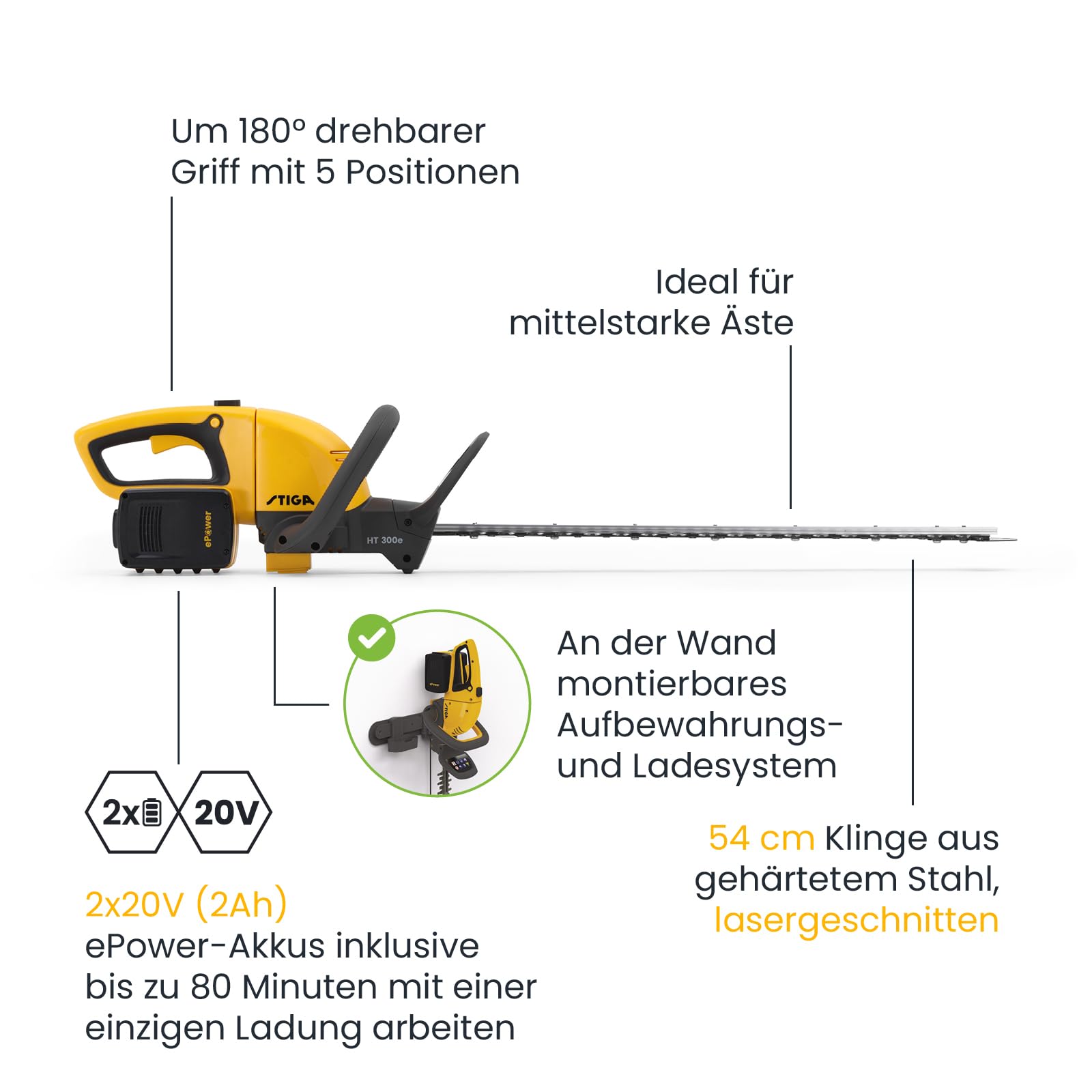 stiga-ht-300e-akku-heckenschere-54cm-2x20v-set-inkl-akku image 2