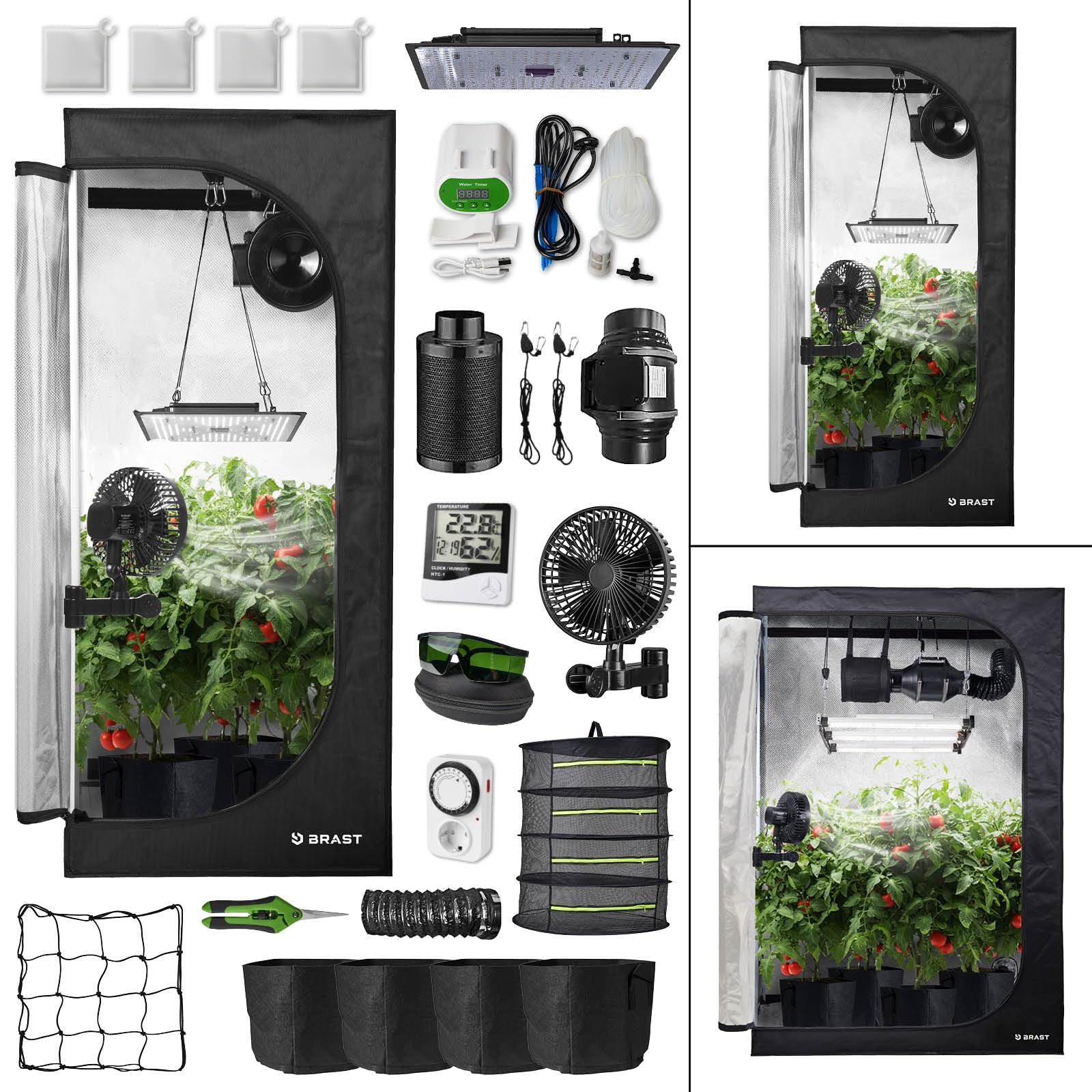 brast-growcube-growbox-komplettset-60x60x140-cm-l-led-100-w image 1