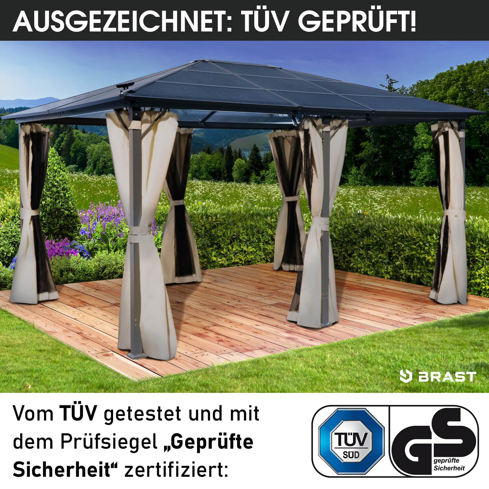 brast-premium-alu-pavillon-3-6x4-8-m-beige-hardtop image 3