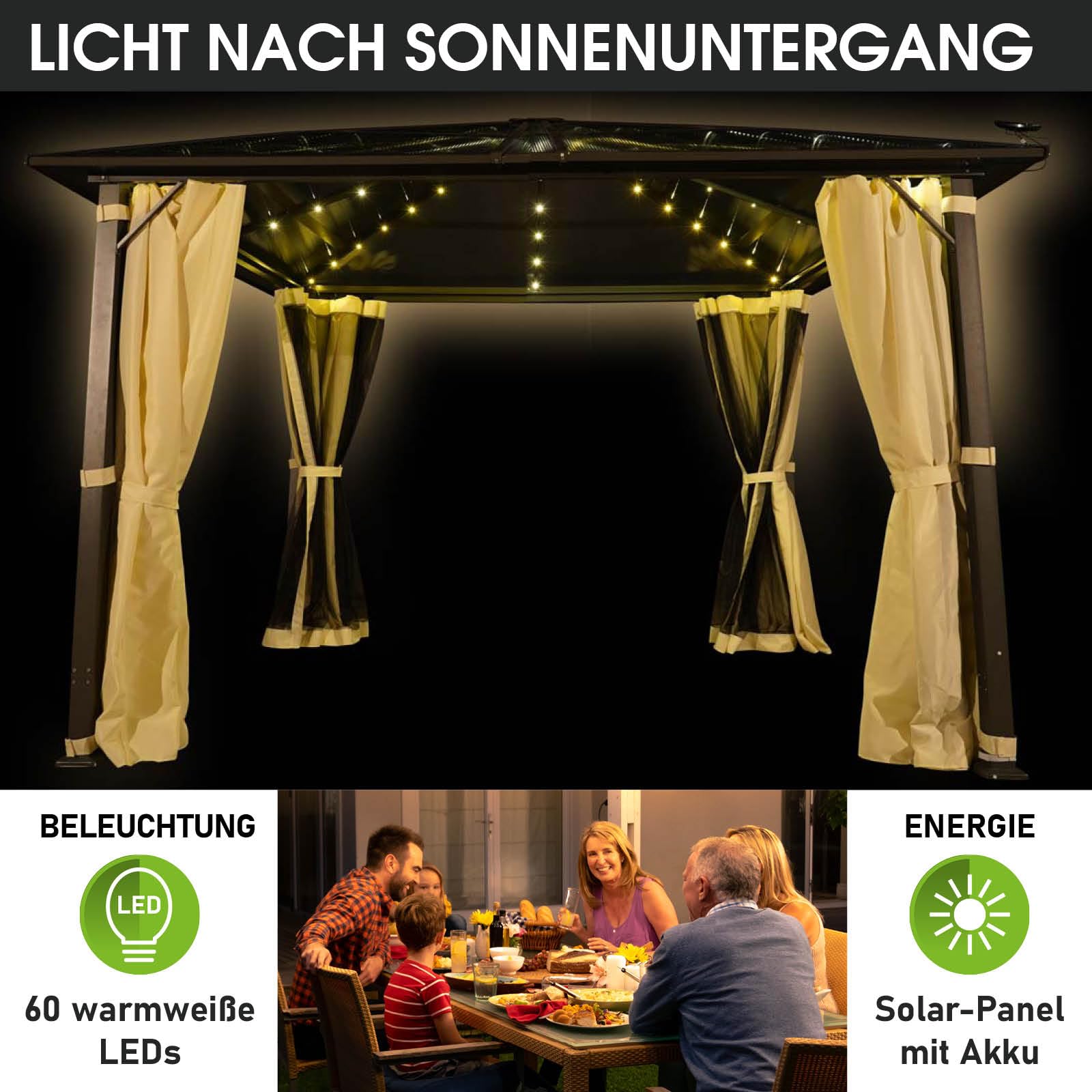 brast-summerdream-pavillon-3x3m-beige-mit-leds-hardtop image 6