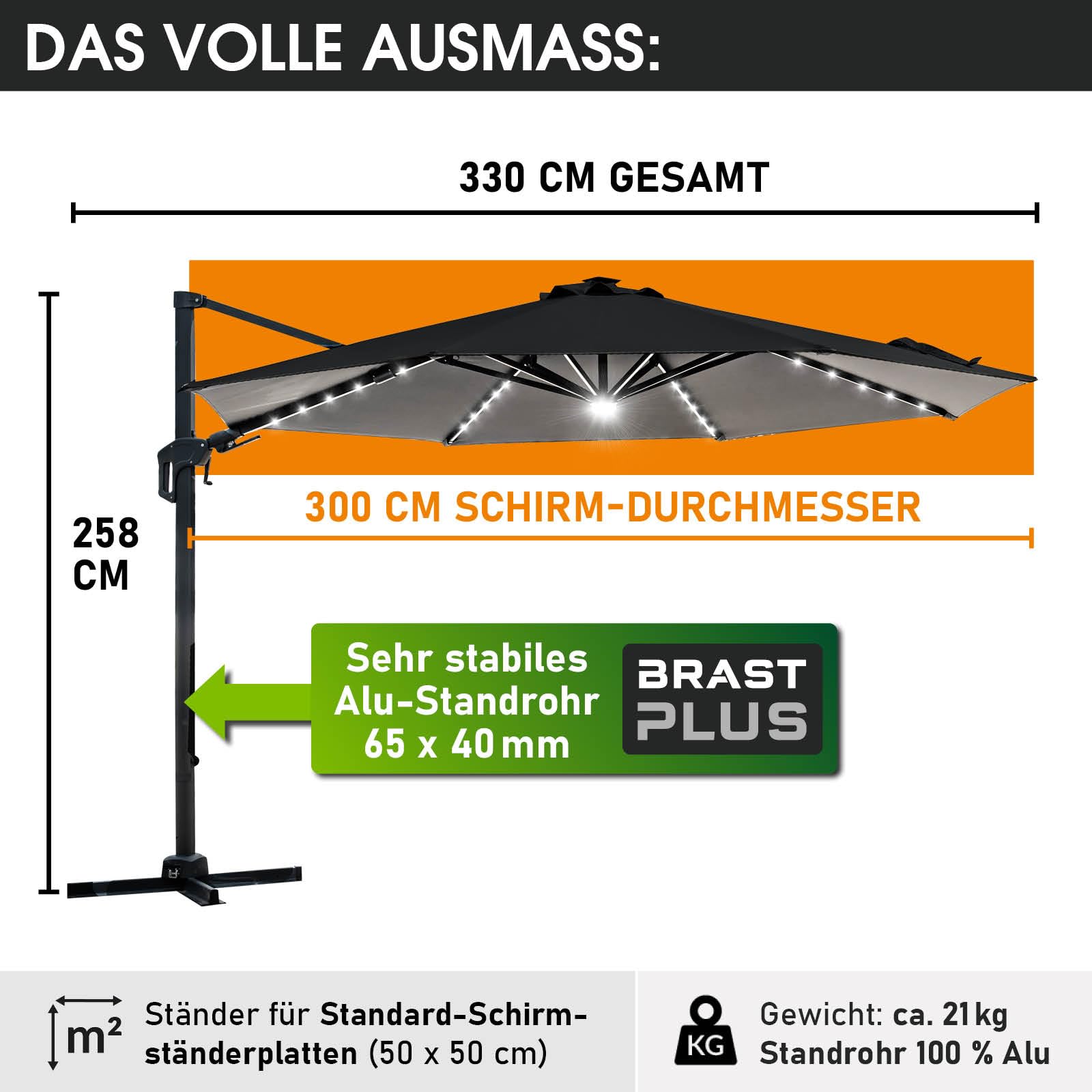 brast-alu-ampelschirm-300-cm-grau-mit-led-solar image 3