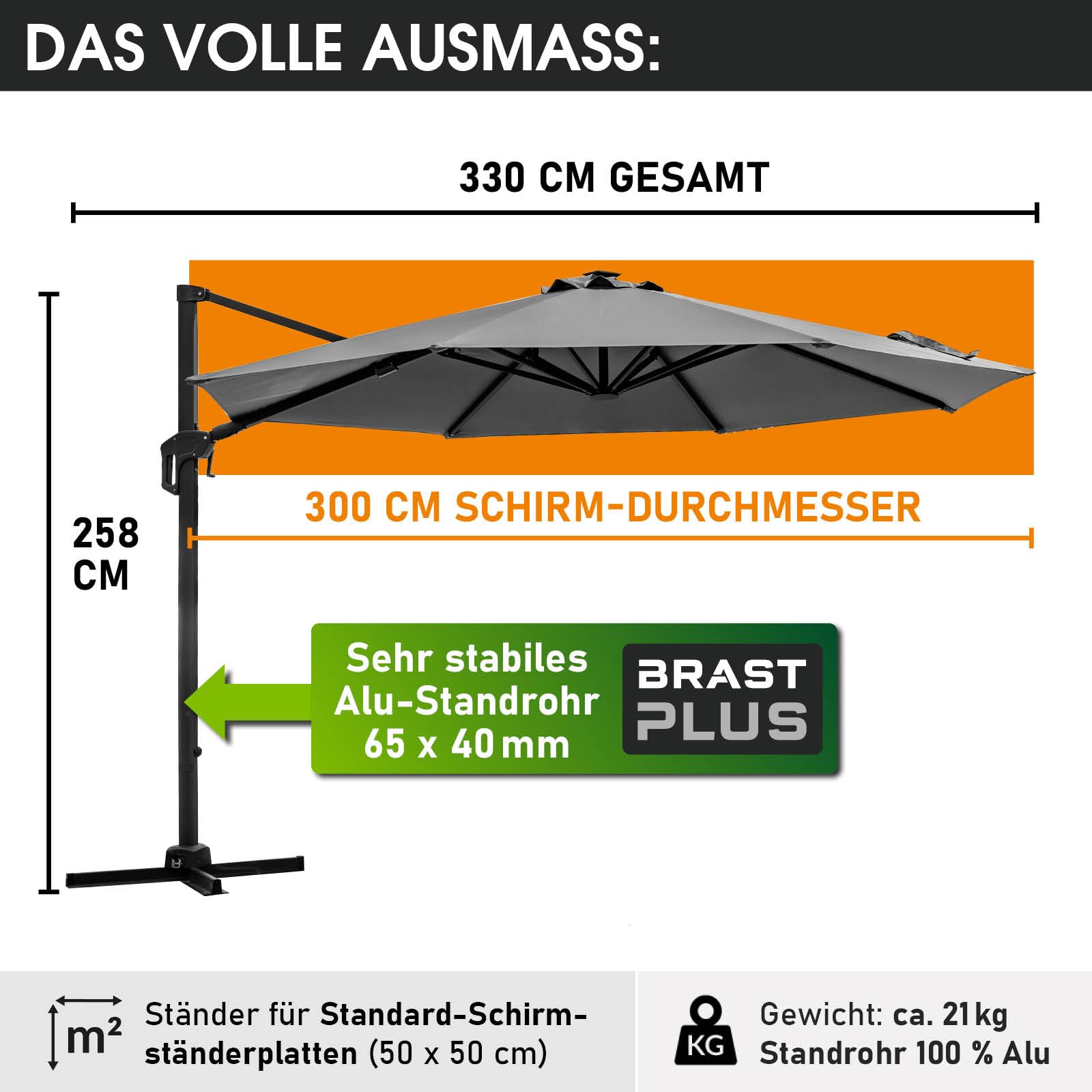 brast-alu-ampelschirm-300-cm-grau-uv50-drehbar image 3
