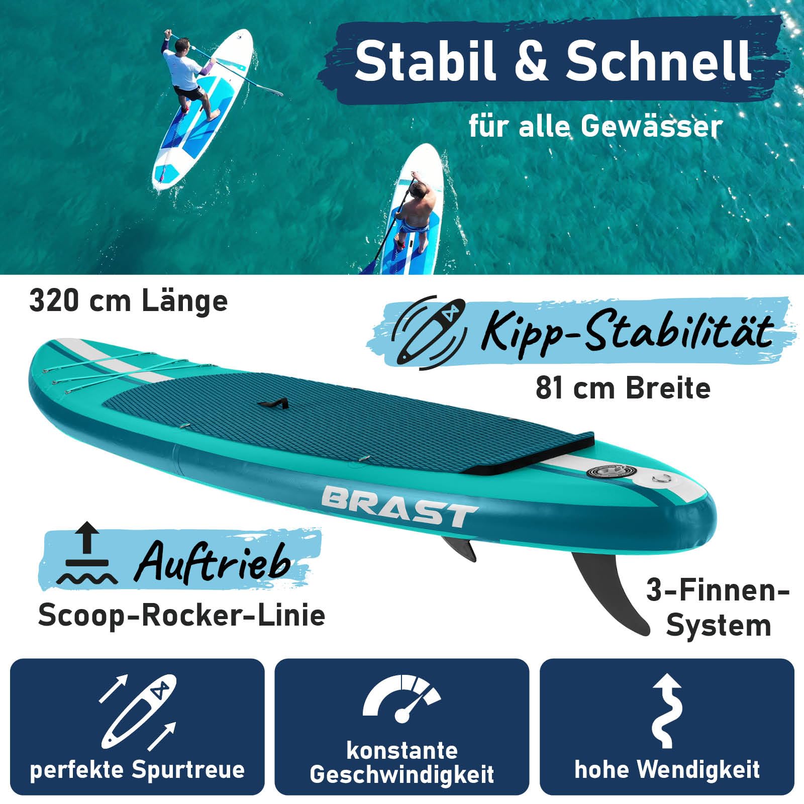 brast-shark-sup-board-set-320cm-aufblasbar-200kg-komplett image 2
