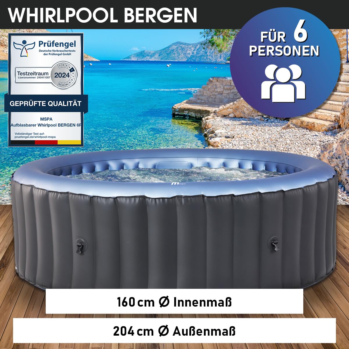 brast-bergen-6-whirlpool-aufblasbar-6-personen-204cm-138-d-sen image 2