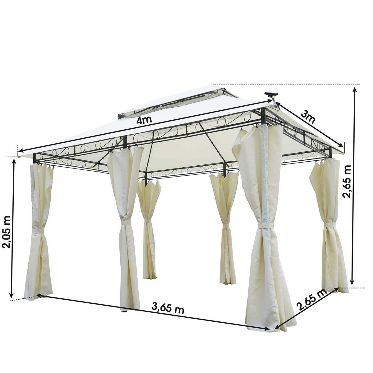 brast-pavillon-easiness-3x4m-beige-led-festes-dach-12m image 7